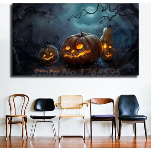 Happy Halloween Wallpapers HD Canvas Posters Prints Wall Art Painting Decorative Picture Modern Home Decoration Artwork