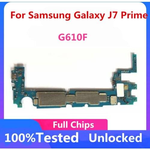 For Samsung Galaxy J7 Prime G610F G615F Origianl Unlcoked Motherboard With Android System Logic Board Full Tested Mainboard