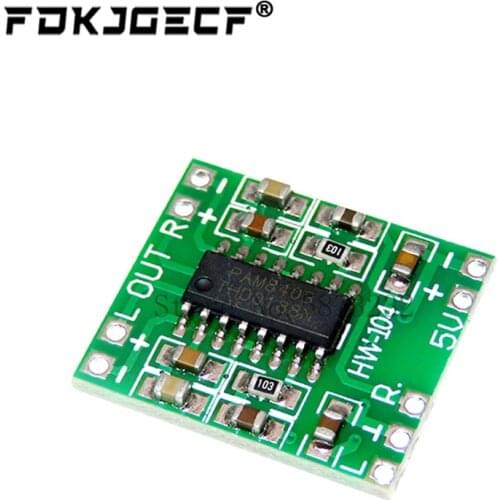 100PCS PAM8403 Super mini digital amplifier board 2 * 3W Class D digital amplifier board efficient 2.5 to 5V USB power supply