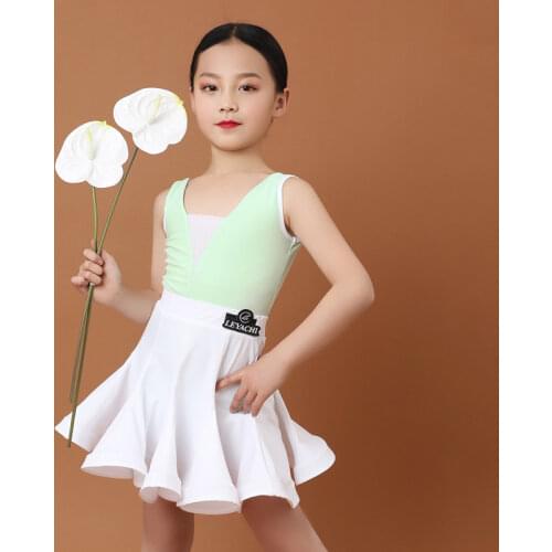 2020 Latin Dance Dress For Girls Black Long Sleeve Dress Kids Cha Cha Rumba Samba Tango Latin Performance Stage Outfits DQS5769