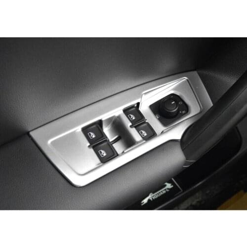 Fit For LHD VW Tiguan 2017 2018 ABS interior window glass button cover trim