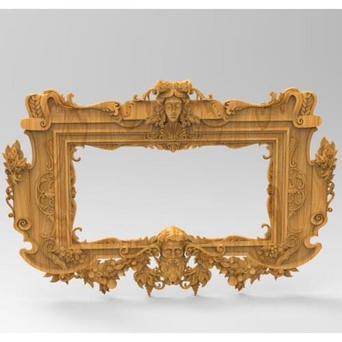 Exquisite Frame STL Model for CNC Router 3D Printer Artcam Aspire -Decor Frame 3D File