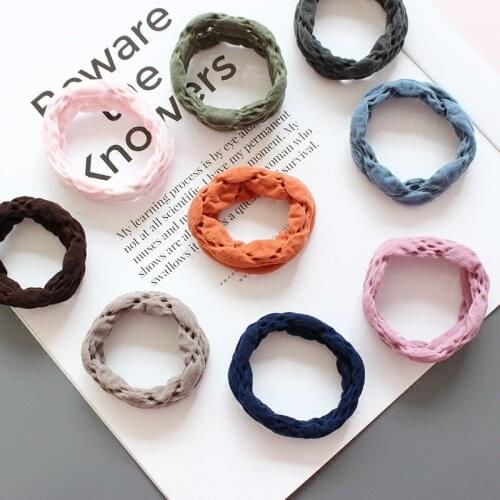 Women Girls Baby Scrunchies Hair Tie Hollow Towel Ring High Elastic No Hurt Hair Rope Hair Accessories Ponytail Holder Hair Band