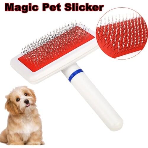 Pet Slicker Puppy Hair Shedding Fur Comb Brush Grooming Needle Remover Cleaning Tools