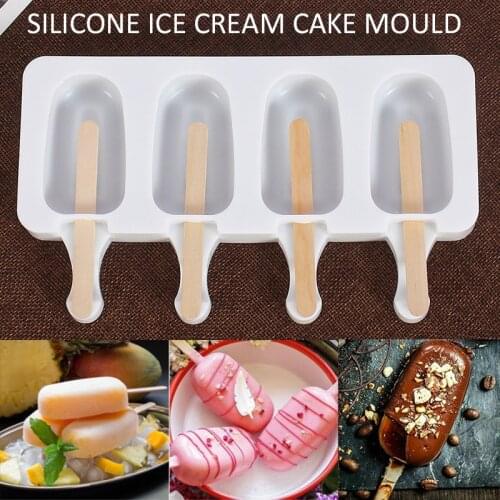 Silicone Ice Cream Cake Mold Ice Lolly Baking Frozen Dessert Mold DIY Making Kit Decorating Baking Supplies
