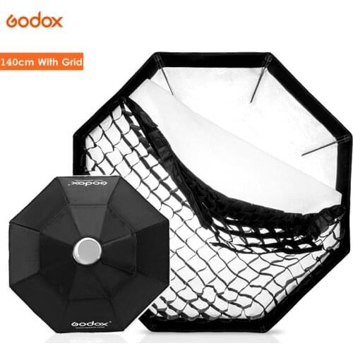 Godox 140cm 55" Octagon Honeycomb Grid Softbox for Photo Strobe Studio Flash Bowens Mount soft box