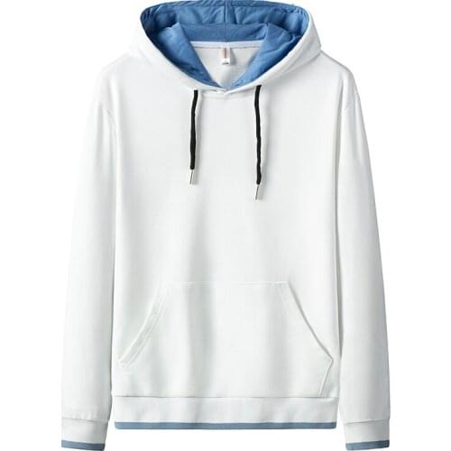 Mens Solid Hooded Sweatshirt Hoodies Coat Casual Clothing Streetwear Male New Fashion Spring Autumn Outwear