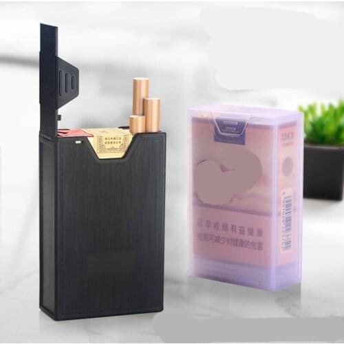 Thickened fully enclosed bulk length universal cigarette case portable plastic transparent cigarette accessories