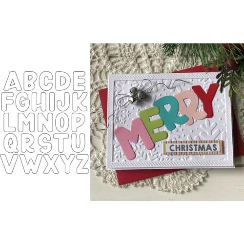 Merry Alphabet Letters Set Metal Cutting Dies for DIY Scrapbooking Paper Cards Crafts Making 2021 New Punch Stencils Dies