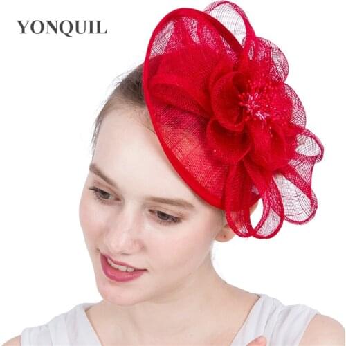 Sinamay Wedding Birdal Headpiece Handmade Formal Dress Occasion Chapeau Cap Ladies Party Dinner Fascinator Hat Hair Pin Fedora