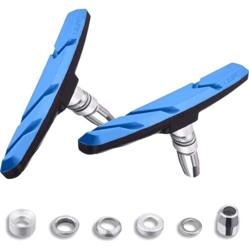 1Pair New Durable Mountain Bike Bicycle brake V-brake pads with mud trough silent bicycle brake pads road bike brake pads