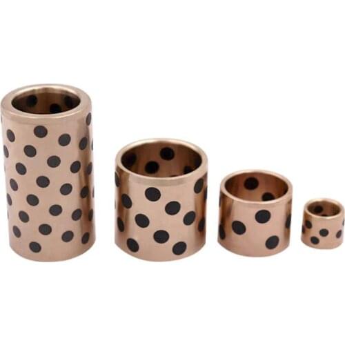 1pcs 10mm/12mm ID bushing sleeve sliding bearing graphite inlaid JDB copper bearing sleeve oil-free resistant smooth