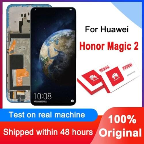 100% Original 6.39" LCD Replacement For Huawei Honor Magic 2 AMOLED Display Touch Screen Digitizer Assembly For TNY-AL00 Model