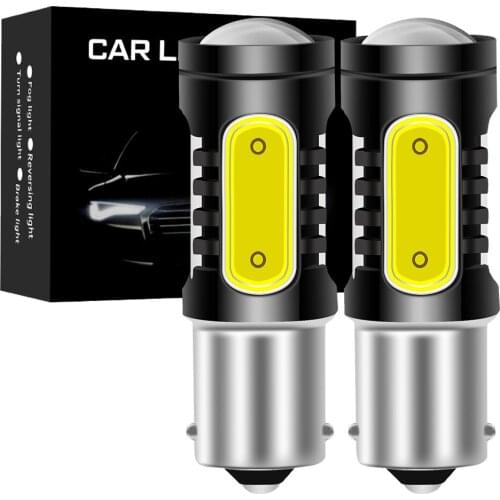 2pcs Signal Lamp 1156 LED BA15S P21W BAU15S PY21W Auto Turn Signal Light 12V 24V COB 1157 BAY15D P21/5W LED Brake Stop Lamps