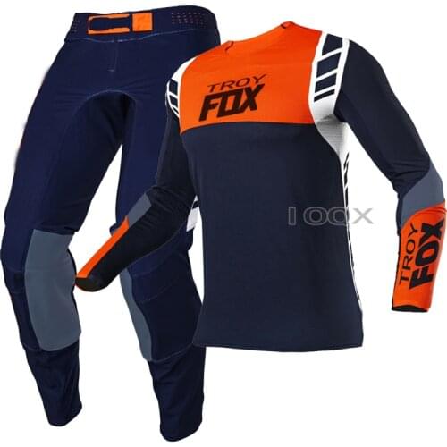 2021 The New One Troy Fox MX MTB Flexair Mach Gear Set Motorbike Motocross Racing Jersey Pants Motorcycle Offroad Kits