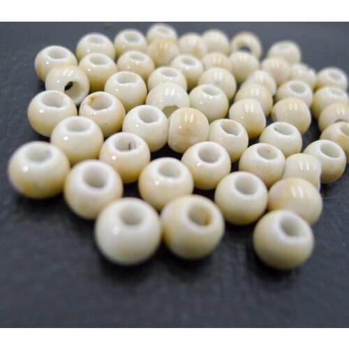6# 100pcs Jingdezhen Ceramic Beads Not Glass Porcelain Bead For Jewelry Making 6mm Beads #A509A