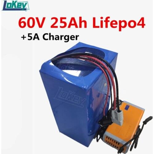 20S 60V 25Ah Lifepo4 battery pack for electric bike bicycle motorcycle electric tricycles golf trolley +5A charger