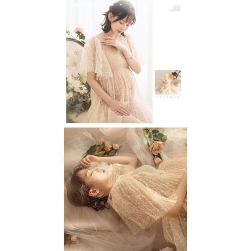 Maternity Photography Props Pregnancy Dress For Photo Shooting Off Shoulderless Pregnant Dresses For Women Maxi Maternity Gown