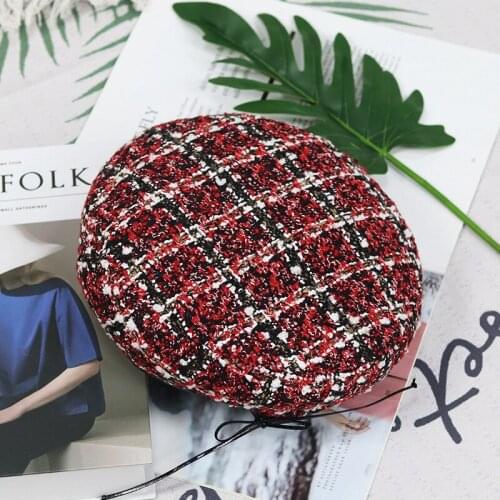 Women Girl Beret French Artist Warm Pu Winter Beanie Hat Cap Vintage Plain Beret Hats Solid Color Elegant Lady Winter Caps