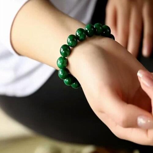 Fashion Jewelry Round Bead Han Jade Gan Qing Charm Bracelets Lucky Amulet Women Men Friendship Bangle
