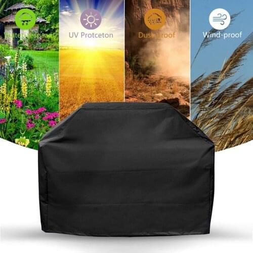 BBQ Cover Outdoor Dust Waterproof Weber Heavy Duty Grill Cover Rain Protective Outdoor Barbecue Cover Round BBQ Cover Grill