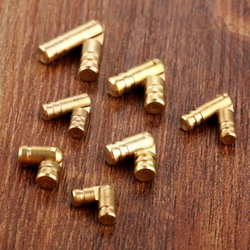 4Pcs Cylinder Brass Copper Invisible Concealed Barrel Hinge Bolt Jewelry Wood Boxes Door Hinges Antique Furniture Hardware