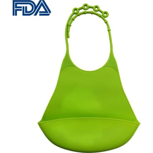 Elder Mealtime Bib Child Apron Silicone Waterproof Anti-oil Reusable Alzheimers Disease Parkinson Patient Meal Leak Prevention