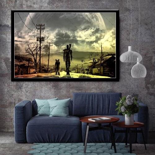 Art Poster Fallout Canvas Painting Retro Wall Pictures Prints for Living Room Home Decor