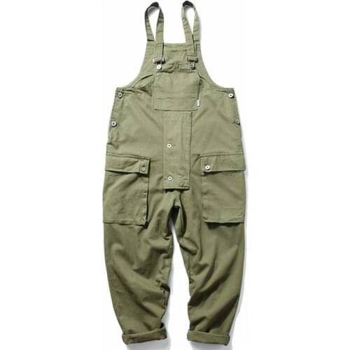 Spring Mens Jumpsuits Overalls Outdoor Hiking Trekking Fishing Pants Male Multi-pockets Straight Hip-hop Loose Tooling Trousers