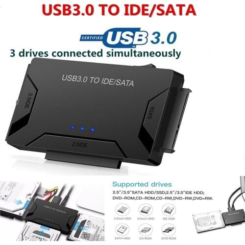 USB3.0 to SATA/IDE HDD Hard Disk Drive Converter 2.5/3.5inch External Hard Disk Case Box 5 GBPS High Speed EU Plug