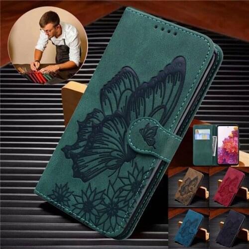 Retro Butterfly Leather Phone Case For Xiaomi Redmi Note10 Note 10Pro 10 Pro Max 10S Card Holder Hasp Wallet Bag Flip Cover