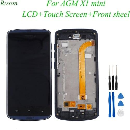 Roson AGM X1 Mini LCD Display and Touch Screen 5.0" Digitizer With Frame Assembly Repair Parts for AGM X1 Mini