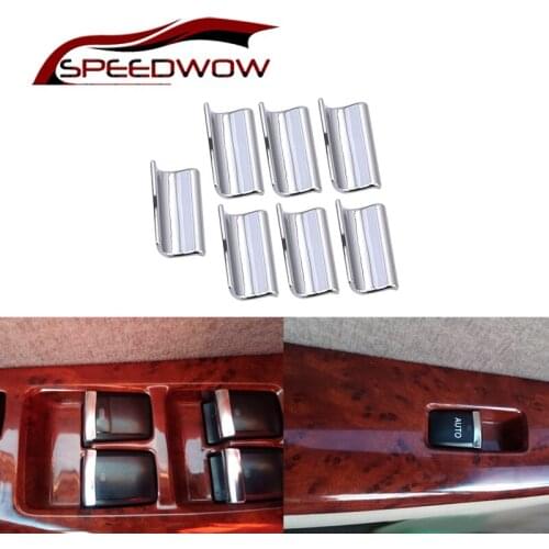 SPEEDWOW ABS Auto Door Window Lift Button Switch Sequin Trim Sticker Car Interior Mouldings For Peugeot 308 408 308S 2008 3008