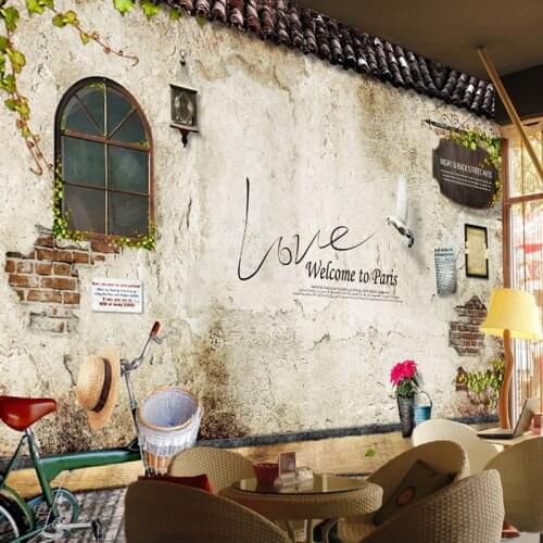 3D Wall Murals European Style Retro Street Photo Wallpaper Restaurant Cafe Wall Cloth Waterproof Wall Papers Papel De Parede 3 D
