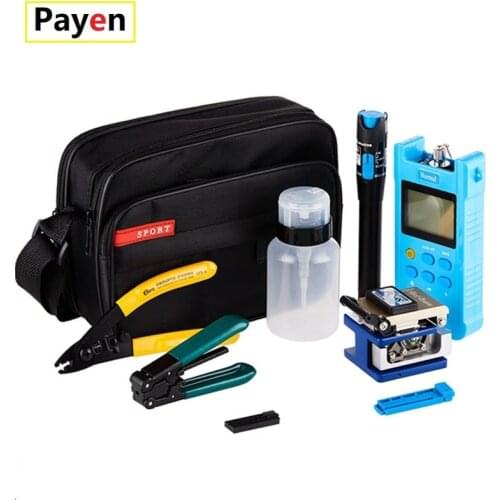 PAYEN Fiber Optic FTTH Tool Kit with Fiber Cleaver Optical Power Meter 5km Visual Fault Locator Free Shipping