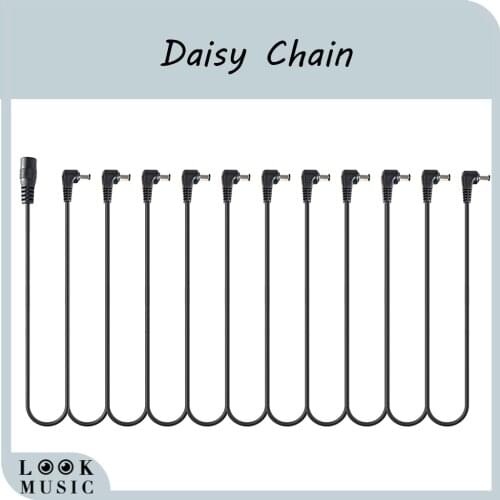 Daisy Chain 1 to 3 6 8 11 Ways For Guitar Effects Pedal Multi-Plug Cable- Right Angle Power Supply Cable for 9V DC Adapter Plug