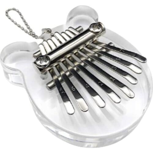 8 Key Kalimba Thumb Piano, Mini Transparent Acrylic Finger Piano Musical Instrument Suitable for Beginners and Children