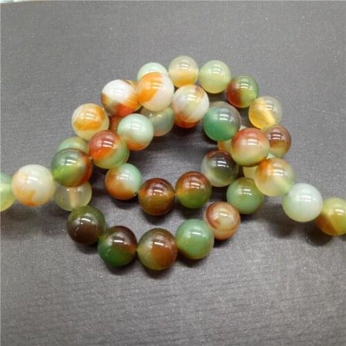 Mix Color 6/8/10/12MM Peacock Agat Natural Stone Beads For Jewelry Making DIY Bracelet Necklace