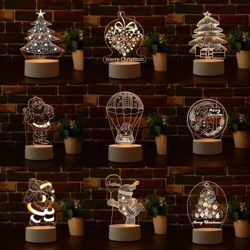 Christmas 3D Neon Sign Cute Aesthetic Wedding Party Teen Room Decor Table Lamp Atmosphere For Home Bar LED Novelty Night Light