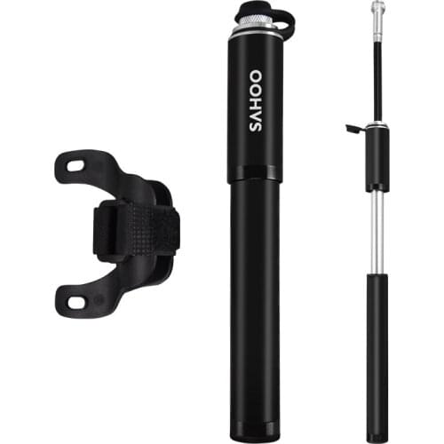 Sahoo 311382 Portable Cycling Bicycle Bike Mini Type Tire Air Pump Mountain and Road Dual Presta Schrader Valve Ball Inflator