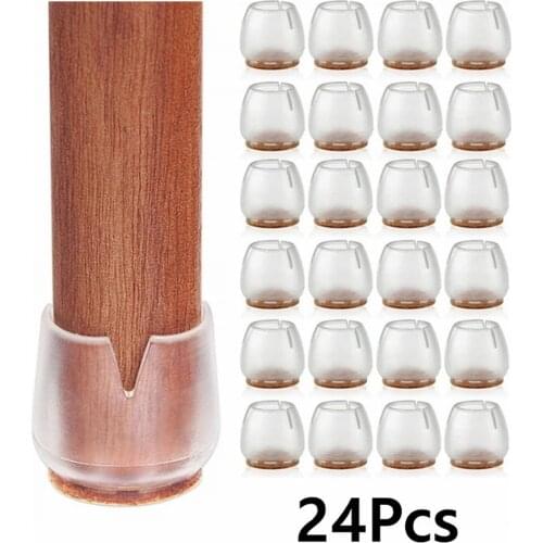 16pcs Silicone Chair Caps Table Foot Pads for Round 12-16mm Bottom Non-Slip Furniture Covers Socks Floor Protectors Foot Pad