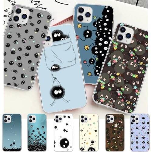 Studio Ghibli Spirited Away Soot Transparent Phone Cover Case For IPhone 12 11 Pro Max Xs X Xr 7 8 6 6s Plus 5 5s Se 2020