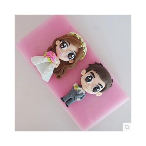 Wedding Bride and Groom Series Shaped Fondant Molds Fondant Cake Decoration Mold Wholesale Chocolate Silicon Moulds PRZY
