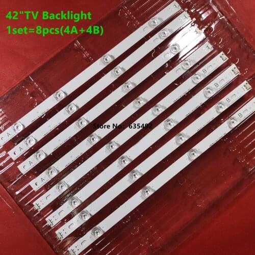 8pcs LED Backlight strip For LC420DUE 42LF560V 42LF562V 42LF564V DRT 3.0 42 A/B 6916L-1956B 6916L-1957B 6916L-1709B 6916L-1710B