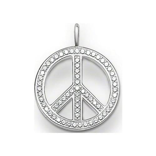 ThomasPT1964 Pendant Hot sale White Zirconia Peace Pendants For Women And Men GLAM And Style Fashion Necklace pendants