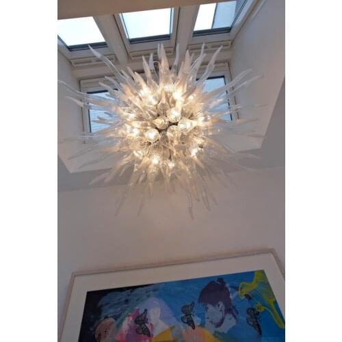 Unique Shape Living Room Decorative Art Light Hand Blown Glass Chandelier