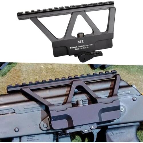 WIPSON Quick Detach QD AK Gun Side Rail Scope Mount with Picatinny Side Rail Mounting For AK 47 AK 74 Black