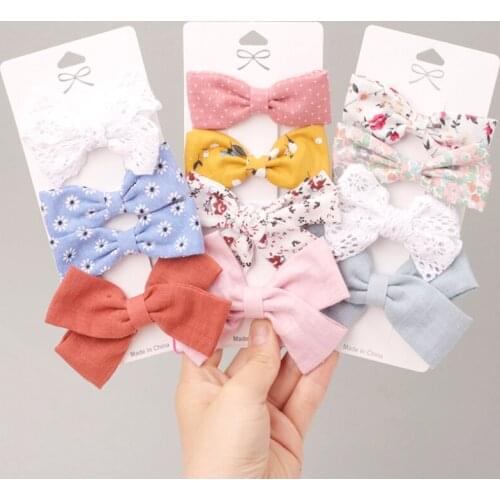 4Pcs/Set Baby Girls Leopard Hairpins Kids Sweet Bowknot Hair Clips Barrettes Hair Bows Children Cute Kids Hair Accessories
