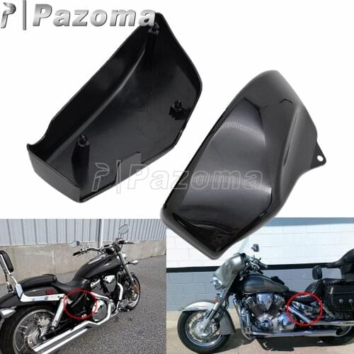 2PCS Black Battery Side Cover Motorcycle For Honda VTX1800 VTX 1800F R/Retro S/Spoke N/Neo T/Tourer Side Battery Cover Cap 02-08