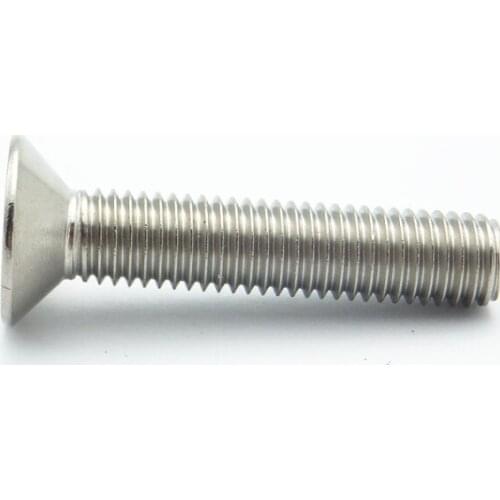 20PCS M4 304 Stainless Steel Metric Thread Hex Socket Flat Head Screw Bolt Fastener